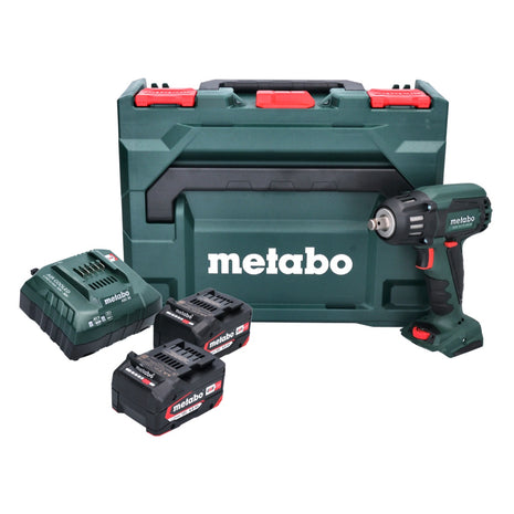 Metabo SSW 18 LTX 400 BL akumulatorowy klucz udarowy 18 V 400 Nm 1/2" ( 602205500 ) bezszczotkowy + 2x akumulator 4,0 Ah + ładowarka + metaBOX