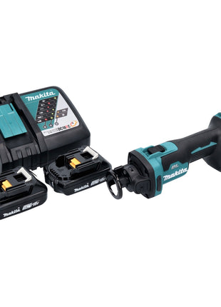 Makita DCO 181 RA Akku Rotationsschneider 18 V 32000 U/min Brushless + 2x Akku 2,0 Ah + Ladegerät