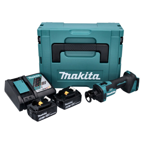 Makita DCO 181 RGJ Akku Rotationsschneider 18 V 32000 U/min Brushless + 2x Akku 6,0 Ah + Ladegerät + Makpac - Toolbrothers