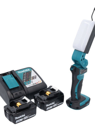 Makita DML 801 RF X LED Akku Lampe Arbeitsleuchte 18 V 240 lm + Diffusor + 2x Akku 3,0 Ah + Ladegerät