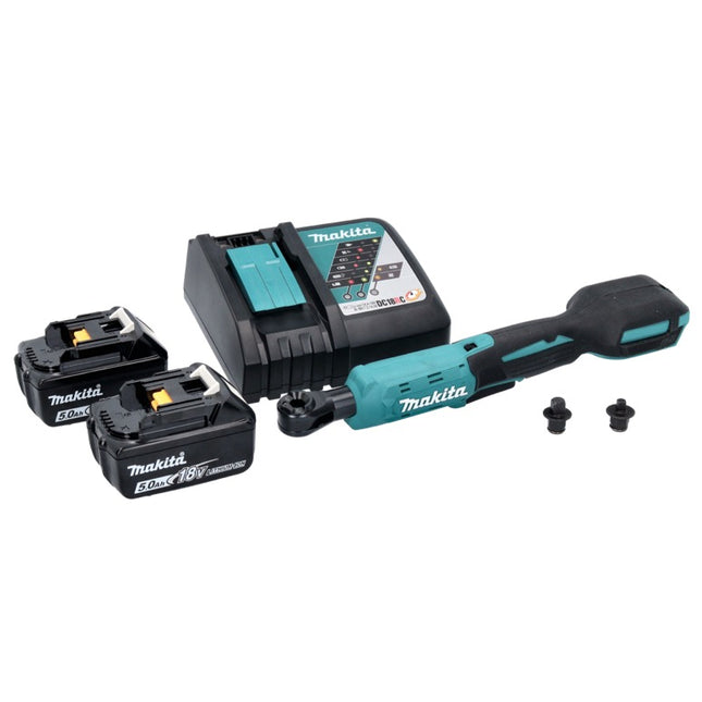 Makita DWR 180 RT cordless ratchet screwdriver 18 V 47.5 Nm 1/4" 3/8" + 2x rechargeable battery 5.0 Ah + charger