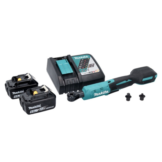 Makita DWR 180 RG cordless ratchet screwdriver 18 V 47.5 Nm 1/4" 3/8" + 2x rechargeable battery 6.0 Ah + charger