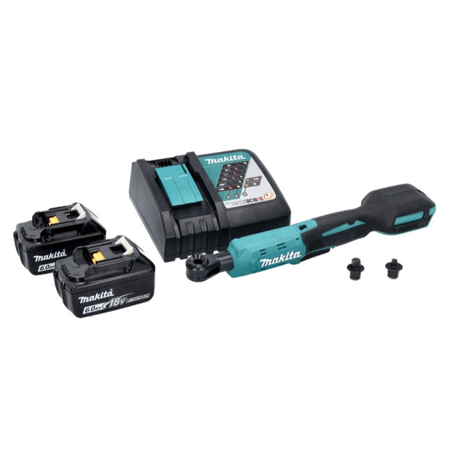 Avvitatore a cricchetto a batteria Makita DWR 180 RG 18 V 47,5 Nm 1/4" 3/8" + 2x batteria ricaricabile 6,0 Ah + caricabatterie