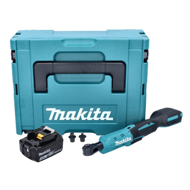 Makita DWR 180 M1J atornillador de carraca sin cable 18 V 47,5 Nm 1/4" 3/8" + 1x batería recargable 4,0 Ah + Makpac - sin cargador