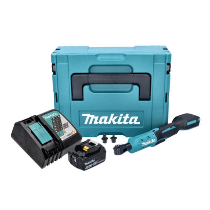 Makita DWR 180 RM1J Akku Ratschenschrauber 18 V 47,5 Nm 1/4" 3/8" + 1x Akku 4,0 Ah + Ladegerät + Makpac