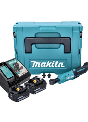 Makita DWR 180 RMJ Akku Ratschenschrauber 18 V 47,5 Nm 1/4" 3/8" + 2x Akku 4,0 Ah + Ladegerät + Makpac