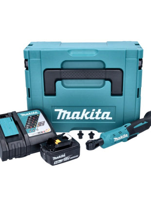 Makita DWR 180 RT1J Visseuse à cliquet sans fil 18 V 47,5 Nm 1/4'' 3/8'' + 1x batterie 5,0 Ah + chargeur + Makpac