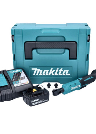 Makita DWR 180 RG1J Visseuse à cliquet sans fil 18 V 47,5 Nm 1/4'' 3/8'' + 1x batterie 6,0 Ah + chargeur + Makpac