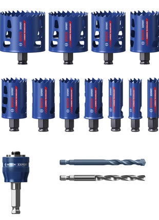 Bosch EXPERT Tough Material Lochsägen Set 14 tlg. 20 - 76 x 60 mm ( 2608900448 ) Carbide Technology für Dreh- und Schlagbohrer - Toolbrothers