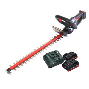 Metabo HS 18 LTX 45 Akku Heckenschere 18 V 43 cm + 2x Akku 4,0 Ah + Ladegerät