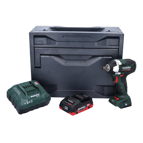 Visseuse à chocs sans fil Metabo SSW 18 LT 300 BL 18 V 300 Nm 1/2" sans balai + 1x batterie 4,0 Ah + chargeur + métaCASE