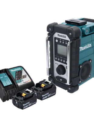 Makita DMR 107 RM Akku Baustellen Radio 7,2 - 18 V + 2x Akku 4,0 Ah + Ladegerät