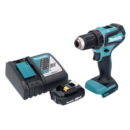 Taladro atornillador a batería Makita DDF 485 RA1 18 V 50 Nm sin escobillas + 1x batería recargable 2,0 Ah + cargador