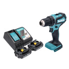 Taladro atornillador a batería Makita DDF 485 RA 18 V 50 Nm sin escobillas + 2x batería recargable 2,0 Ah + cargador