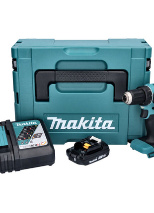 Makita DDF 485 RA1J perceuse-visseuse sans fil 18 V 50 Nm sans balais + 1x batterie 2,0 Ah + chargeur + Makpac