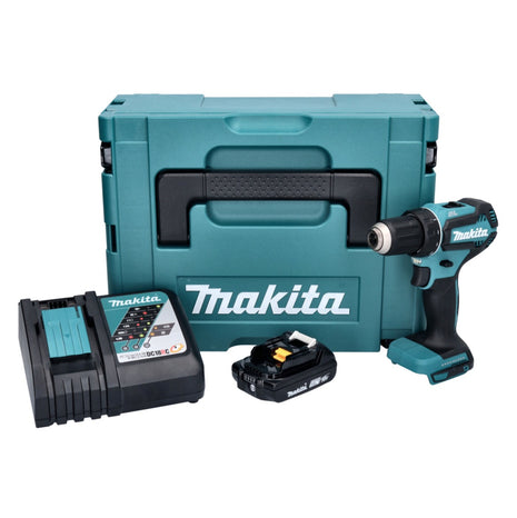 Makita DDF 485 RA1J akumulatorowa wiertarko-wkrętarka 18 V 50 Nm bezszczotkowa + 1x akumulator 2,0 Ah + ładowarka + Makpac