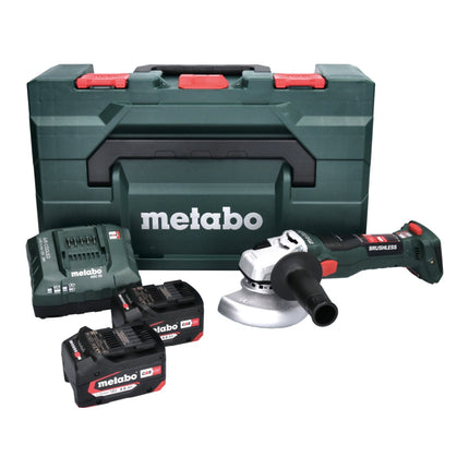 Metabo W 18 LT BL 11-125 cordless angle grinder 18 V 125 mm ( 613052510 ) brushless + 2x battery 4.0 Ah + charger + metaBOX