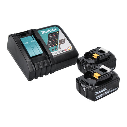 Makita DUM 111 RT2X Tijeras cortacésped sin cable para arbustos 18 V + 2x batería recargable 5,0 Ah + cargador