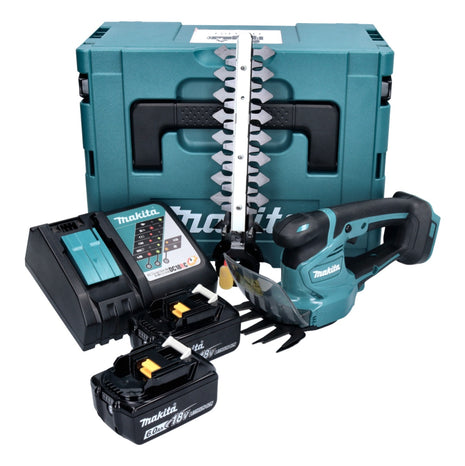 Makita DUM 111 RGXJ Cisaille à gazon sans fil 18 V + 2x batterie 6,0 Ah + chargeur + Makpac