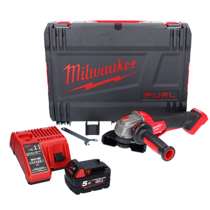 Milwaukee M18 FSAGV115XPDB-501X Cordless Angle Grinder 115mm Brushless 18V + 1x Battery 5.0Ah + Charger + HD Box case