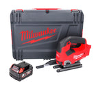 Sierra de calar a batería Milwaukee M18 FJS-501X 18 V 25 mm carrera sin escobillas + 1x batería 5,0 Ah + caja HD - sin cargador