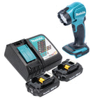 Makita DEADML 815 RA LED Akku Handleuchte 14,4 - 18 V 160 lm + 2x Akku 2,0 Ah + Ladegerät