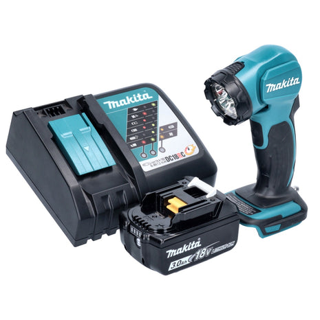 Makita DEADML 815 RF1 Lámpara de mano LED con batería 14,4 - 18 V 160 lm + 1x batería 3,0 Ah + cargador