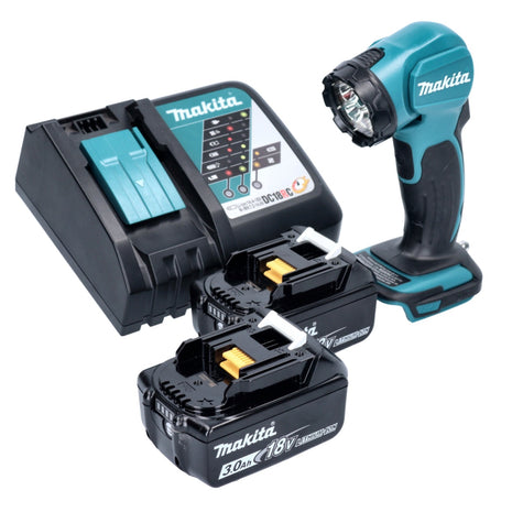 Makita DEADML 815 RF LED lampada portatile a batteria 14,4 - 18 V 160 lm + 2x batteria ricaricabile 3,0 Ah + caricatore