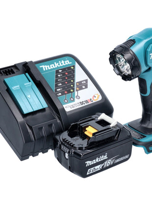 Makita DEADML815RG1 Lampe portative sans fil LED 160 lm 14,4 - 18V + 1x Batterie 6,0Ah + Chargeur