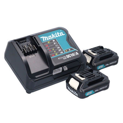 Trapano avvitatore a batteria Makita DF 332 DSAE 12 V 35 Nm brushless + 2x batteria ricaricabile 10,8 V 2,0 Ah + caricabatterie + valigetta
