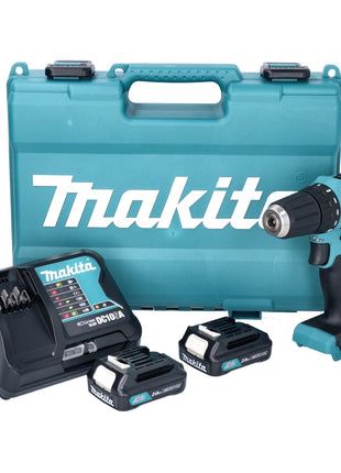 Makita DF 332 DSAE Akku Bohrschrauber 12 V 35 Nm Brushless + 2x Akku 10,8 V 2,0 Ah + Ladegerät + Koffer