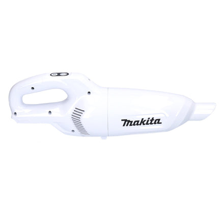 Aspirador de batería Makita CL 108 FDSAW 12 V 0,6 L blanco + 1x batería 2,0 Ah + cargador