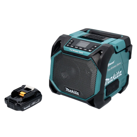 Makita DMR 203 A1 Haut-parleur Bluetooth 12 V 18 V IP64 + 1x batterie 2,0 Ah - sans chargeur