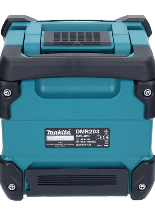 Makita DMR 203 RA1 Bluetooth Lautsprecher 12 V 18 V IP64 + 1x Akku 2,0 Ah + Ladegerät