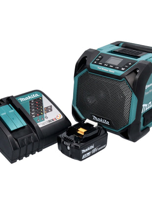 Makita DMR 203 RF1 Enceinte Bluetooth 12 V 18 V IP64 + 1x batterie 3,0 Ah + chargeur