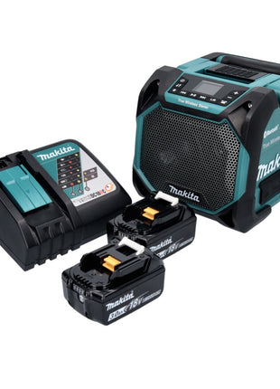 Makita DMR 203 RF Bluetooth Lautsprecher 12 V 18 V IP64 + 2x Akku 3,0 Ah + Ladegerät