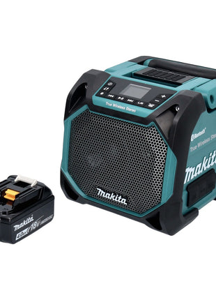 Makita DMR 203 M1 Bluetooth Lautsprecher 12 V 18 V IP64 + 1x Akku 4,0 Ah - ohne Ladegerät