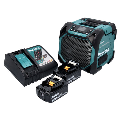 Makita DMR 203 RM Bluetooth Loudspeaker 12 V 18 V IP64 + 2x batterie rechargeable 4,0 Ah + chargeur