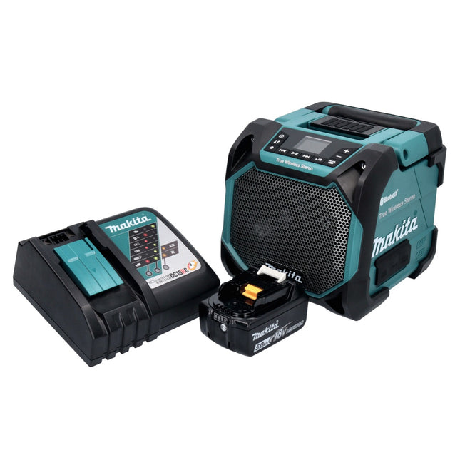 Makita DMR 203 RT1 Bluetooth Lautsprecher 12 V 18 V IP64 + 1x Akku 5,0 Ah + Ladegerät