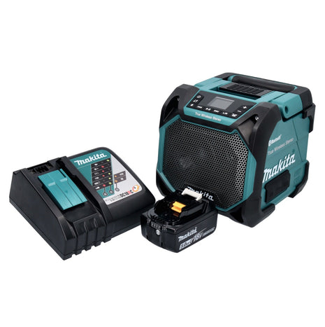 Makita DMR 203 RT1 Haut-parleur Bluetooth 12V 18V IP64 + 1x Batterie 5,0Ah + Chargeur