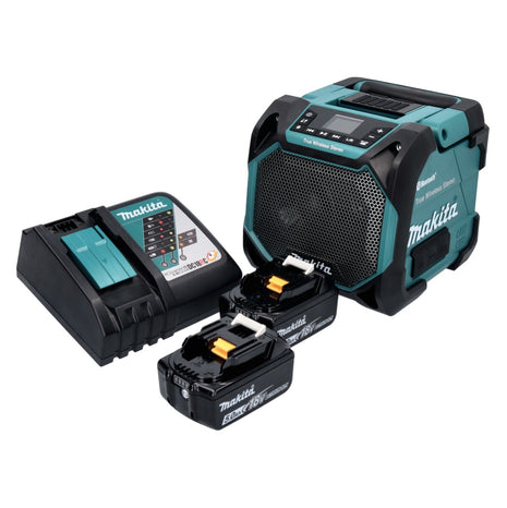 Makita DMR 203 RT Haut-parleur Bluetooth 12V 18V IP64 + 2x Batteries 5,0Ah + Chargeur