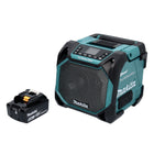 Makita DMR 203 G1 Bluetooth Lautsprecher 12 V 18 V IP64 + 1x Akku 6,0 Ah - ohne Ladegerät