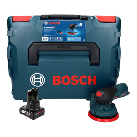 Bosch GEX 12V-125 Professional Akku Exzenterschleifer 12 V 125 mm Brushless + 1x Akku 6,0 Ah + L-Boxx - ohne Ladegerät - Toolbrothers