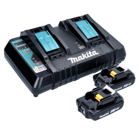 Makita Power Source Kit 18 V avec 2x BL 1820 B2,0 Ah batterie ( 2x 197254-9 ) + DC 18 RD double chargeur rapide ( 196933-6 )