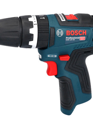 Bosch GSB 12V-35 Professional taladro percutor inalámbrico 12 V 35 Nm sin escobillas + 2x baterías 3,0 Ah + cargador + juego de puntas 32 piezas + L-Boxx