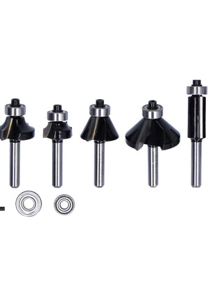 Bosch Rand- und Kantenfräser Set 6 tlg. 6 mm Schaft ( 2607017468 ) Trim & Edging Set für Oberfräsen