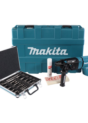 Makita HR 007 GZ01 Akku Kombihammer 40 V max. 3,0 J SDS plus XGT + 13 tlg. Bohrer und Meißel Set + Koffer - ohne Akku, ohne Ladegerät