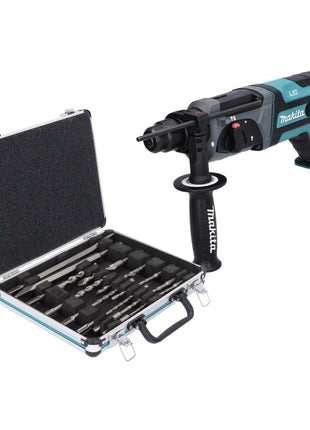 Makita DHR 241 Z Marteau perforateur sans fil 18 V 2,0 J SDS plus + 13 pces set de forets et burins - sans batterie, sans chargeur