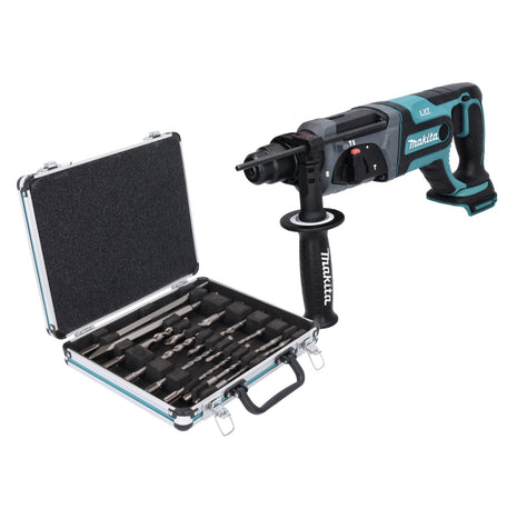 Makita DHR 241 Z Marteau perforateur sans fil 18 V 2,0 J SDS plus + 13 pces set de forets et burins - sans batterie, sans chargeur