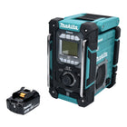 Radio de obra sin cable Makita DMR 301 F1 12 V máx. - 18 V DAB / DAB+ / Bluetooth + 1x batería recargable 3,0 Ah - sin cargador